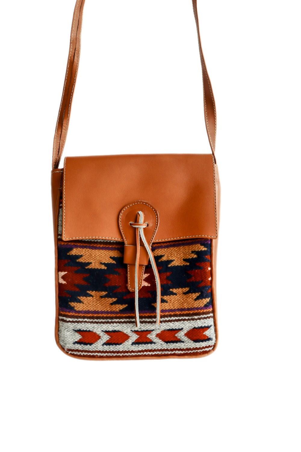 Native - Leather & Textile Crossbody Bag