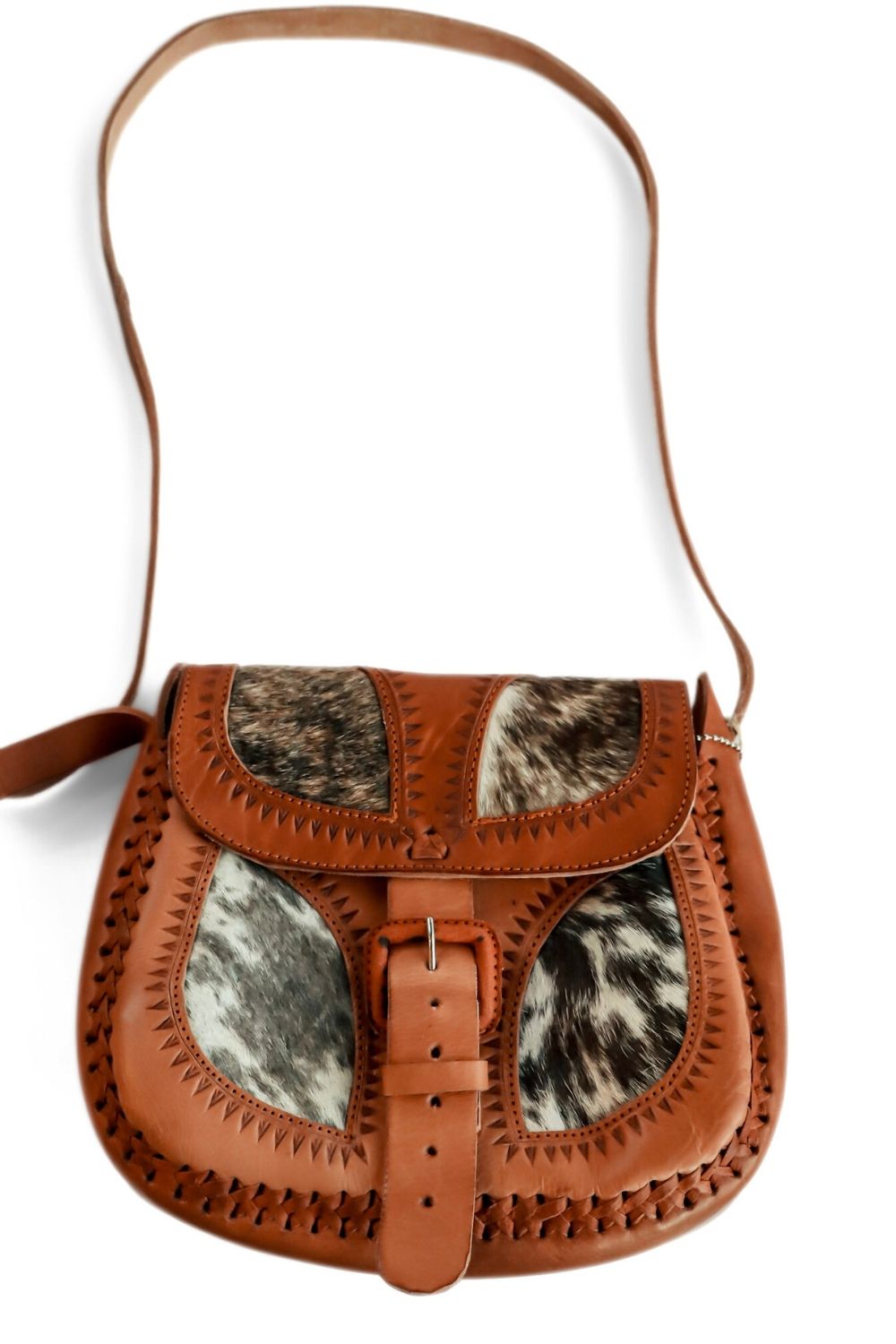 Sanaa - Leather & Cowhide Crossbody Bag