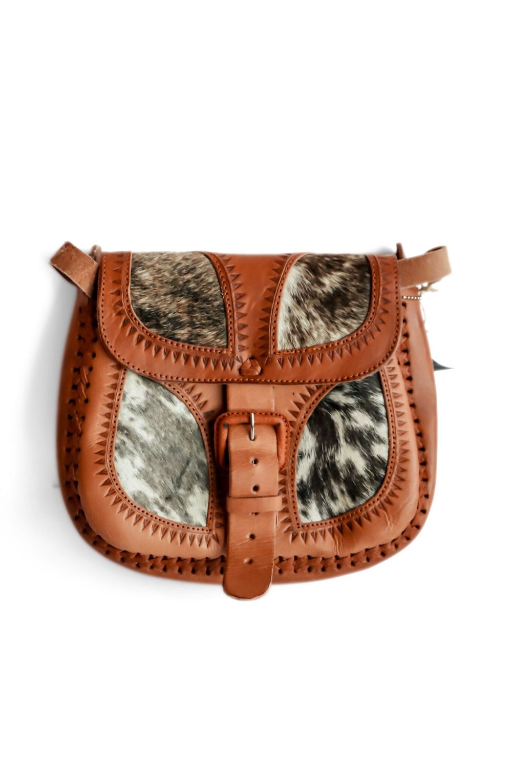Sanaa - Leather & Cowhide Crossbody Bag