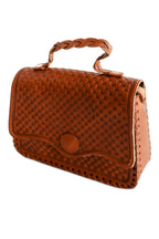 Alambra - Hand-Carved Leather Crossbody Bag