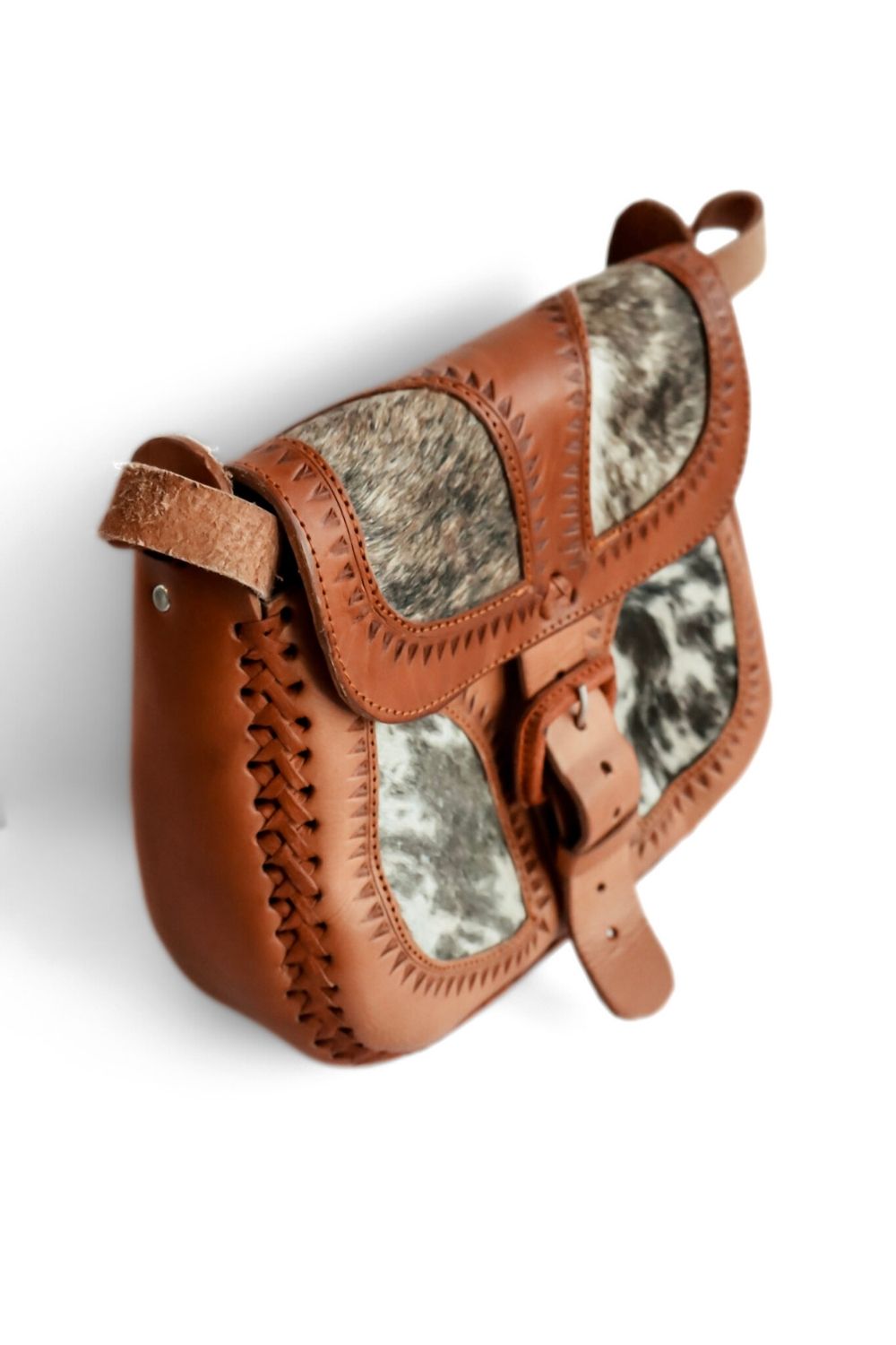 Sanaa - Leather & Cowhide Crossbody Bag
