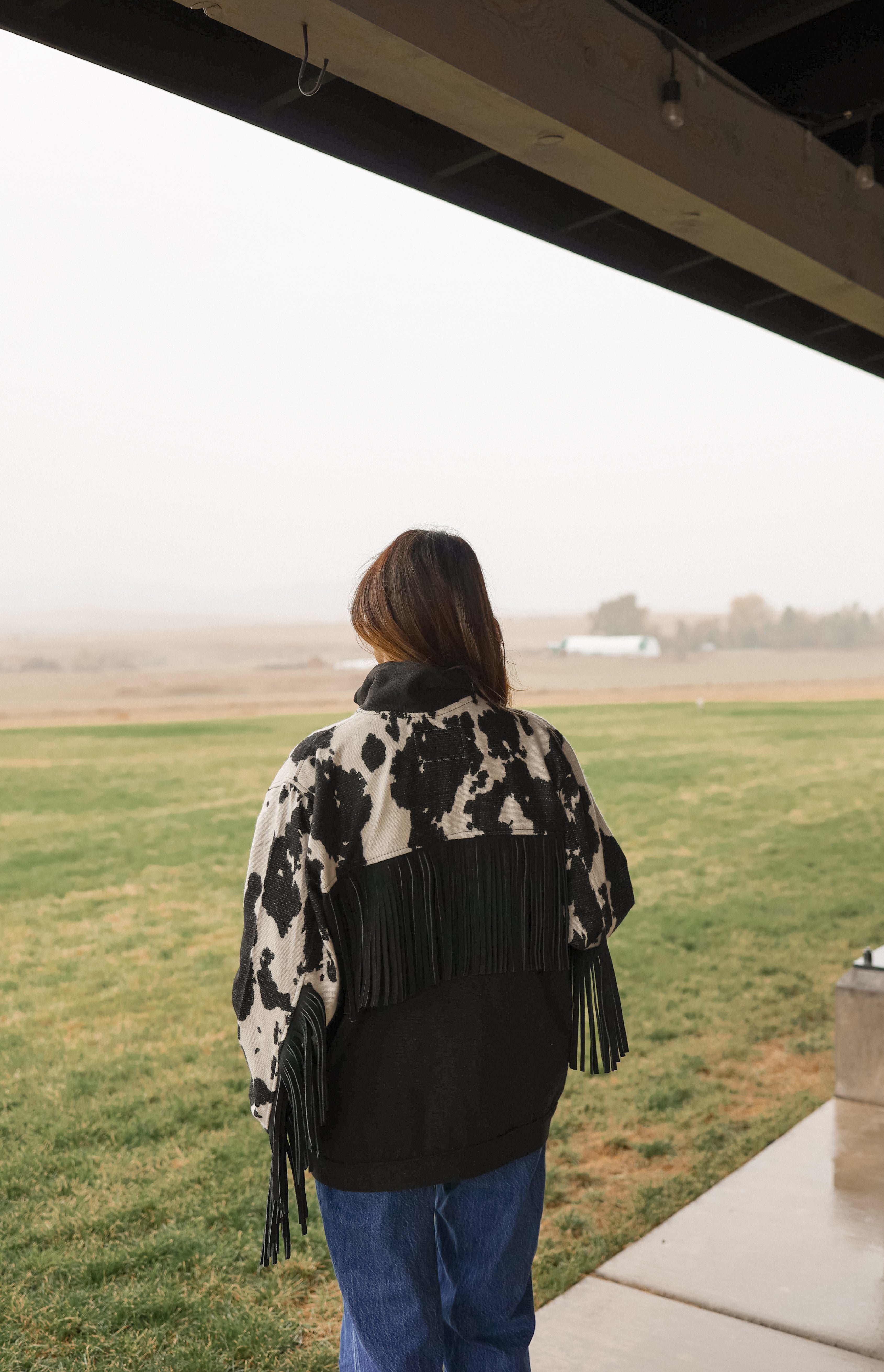 Western Cowhide Fringe Jacket