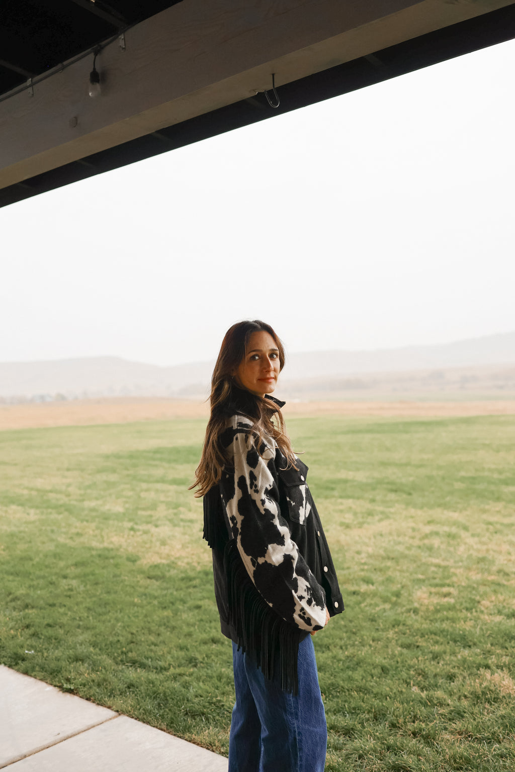 Western Cowhide Fringe Jacket