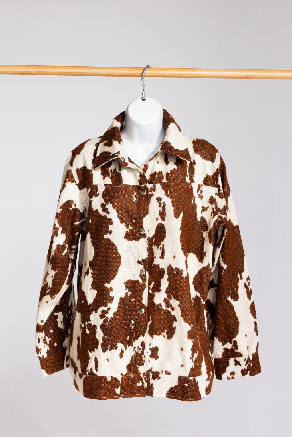 Cow Print Western Shacket - Handmade