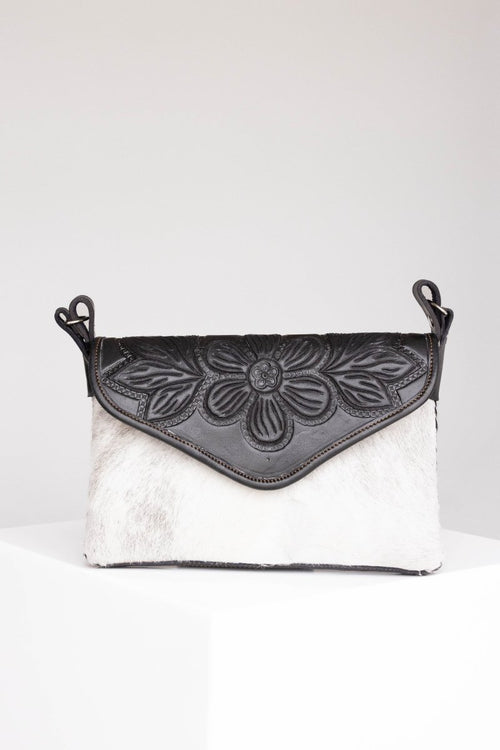 Amedi Black Desert - Leather & Cowhide Crossbody - Mama Ponchos