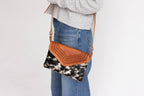 Amedi - Hand - Tooled Leather & Cowhide Crossbody - Mama Ponchos