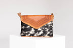 Amedi - Hand - Tooled Leather & Cowhide Crossbody - Mama Ponchos