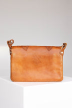Amedi - Hand - Tooled Leather & Cowhide Crossbody - Mama Ponchos