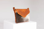 Amedi - Hand - Tooled Leather & Cowhide Crossbody - Mama Ponchos
