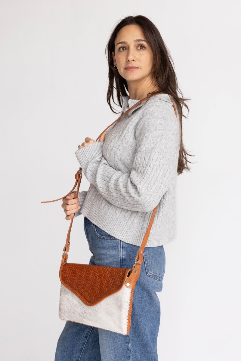 Amedi Plains - Leather & Cowhide Crossbody - Mama Ponchos