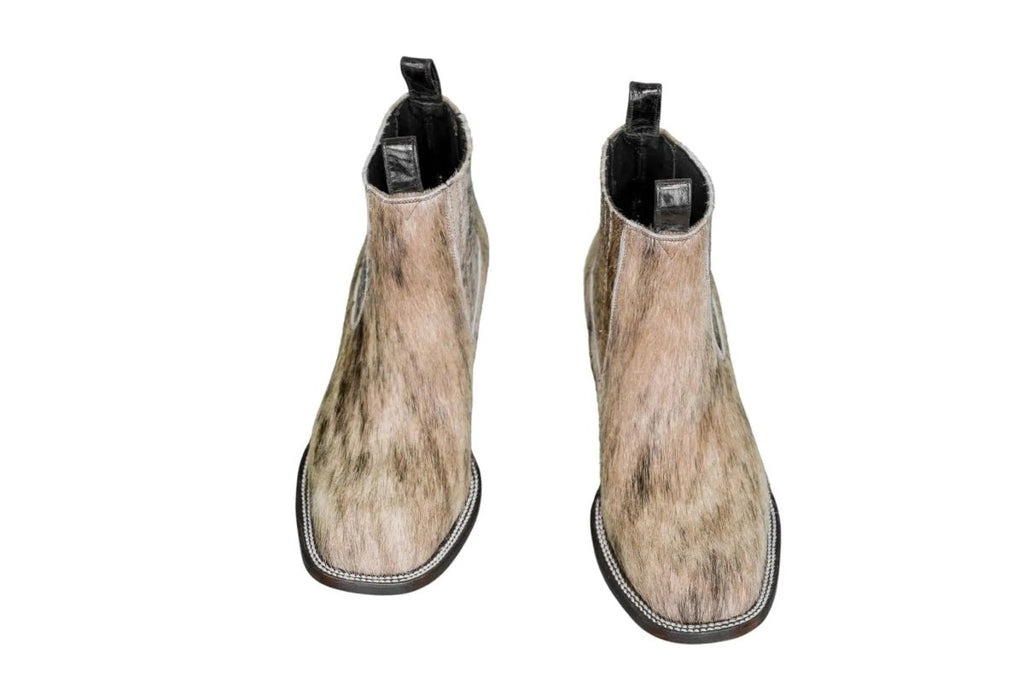 Aurora Cowhide Ankle Boots | Size 10 US - Mama Ponchos