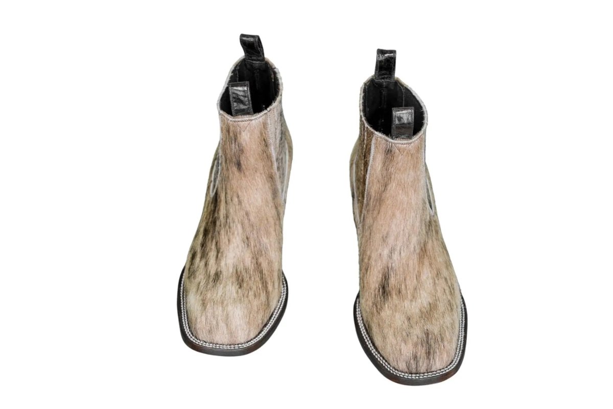 Aurora Cowhide Ankle Boots | Size 10 US - Mama Ponchos