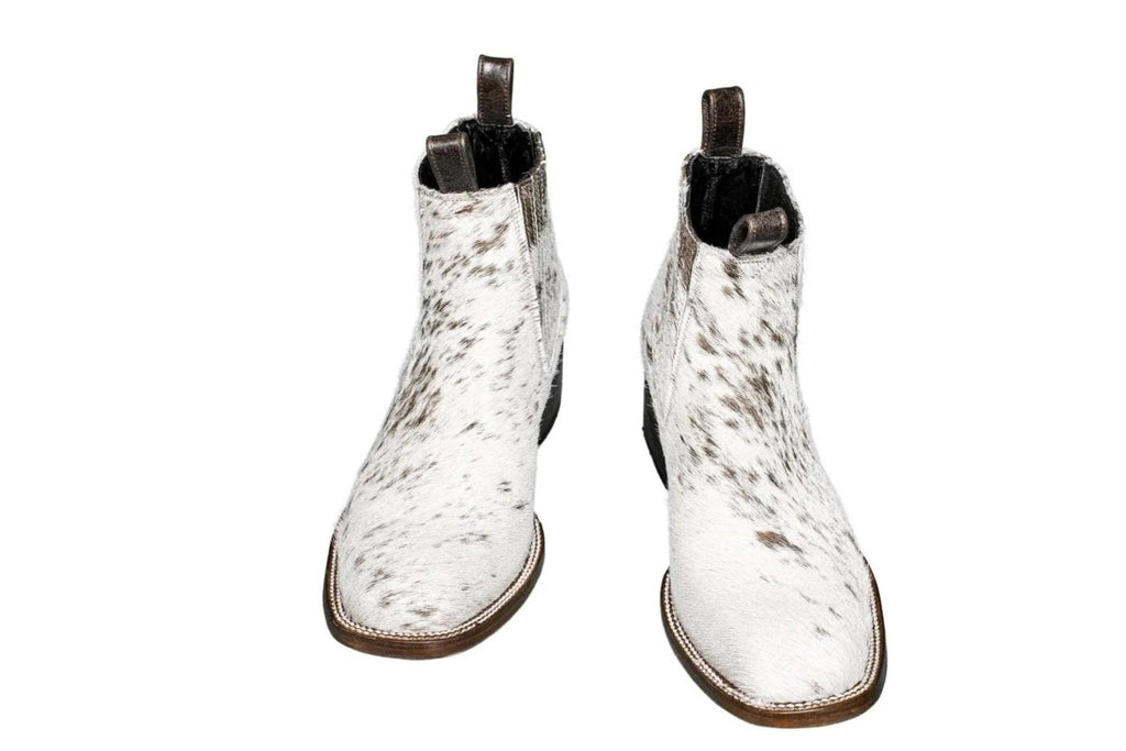 Aurora Cowhide Ankle Boots | Size 10 US - Mama Ponchos