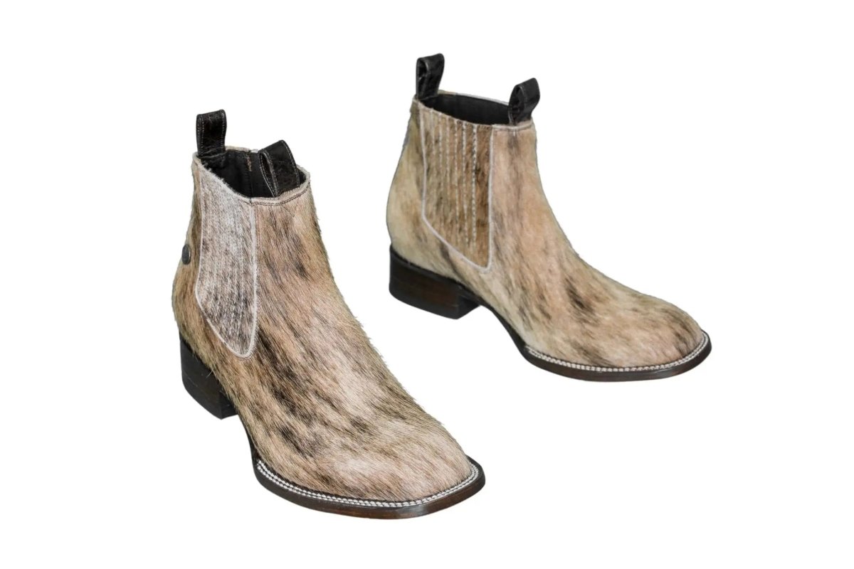Aurora Cowhide Ankle Boots | Size 10 US - Mama Ponchos