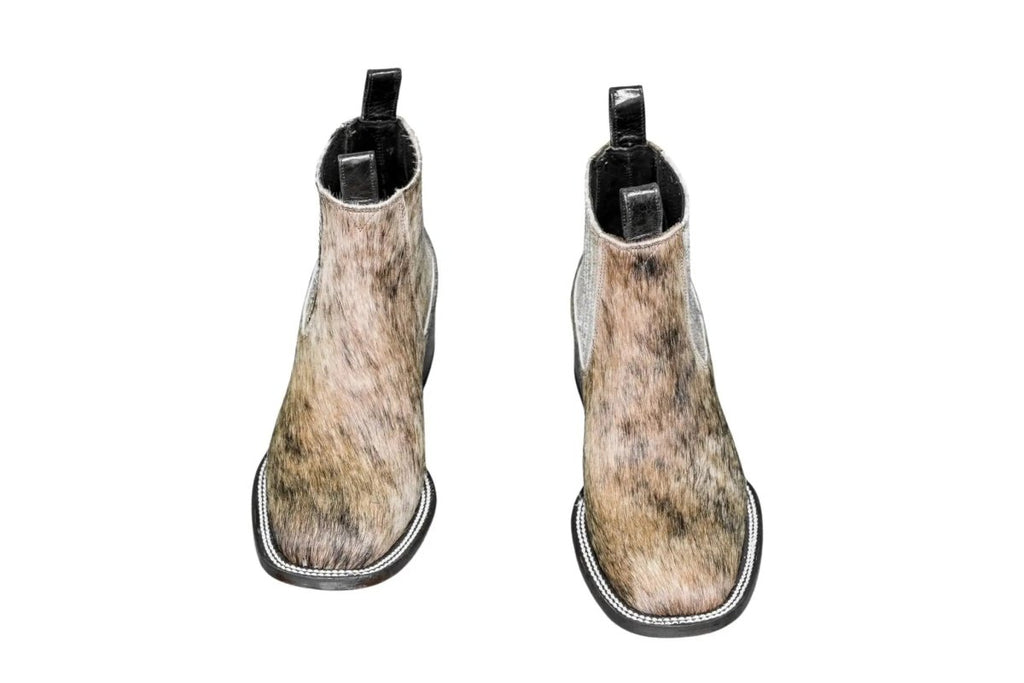 Aurora Cowhide Ankle Boots | Size 7 US - Mama Ponchos