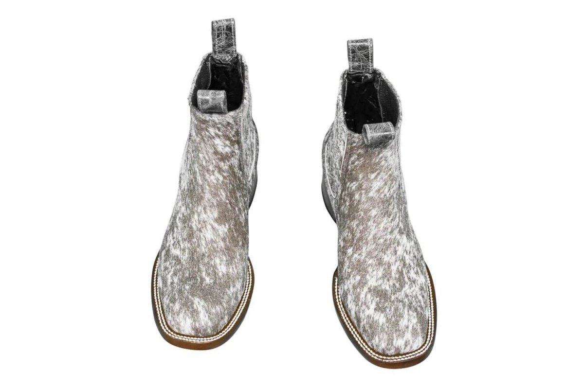 Aurora Cowhide Ankle Boots | Size 7.5 US - Mama Ponchos