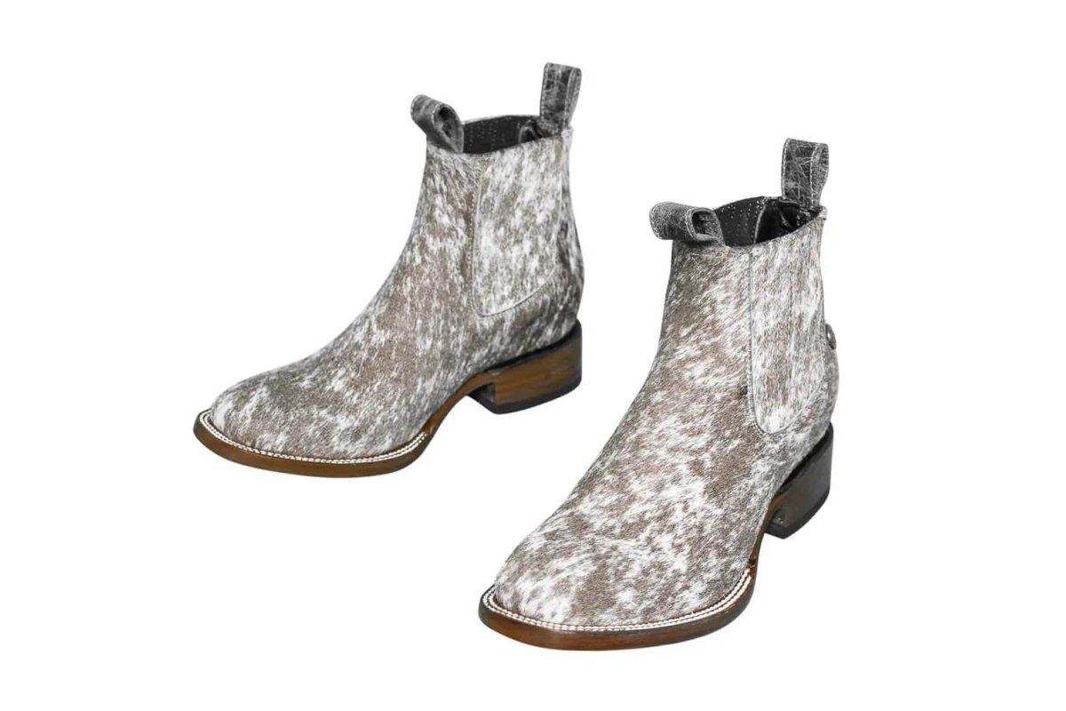 Aurora Cowhide Ankle Boots | Size 7.5 US - Mama Ponchos