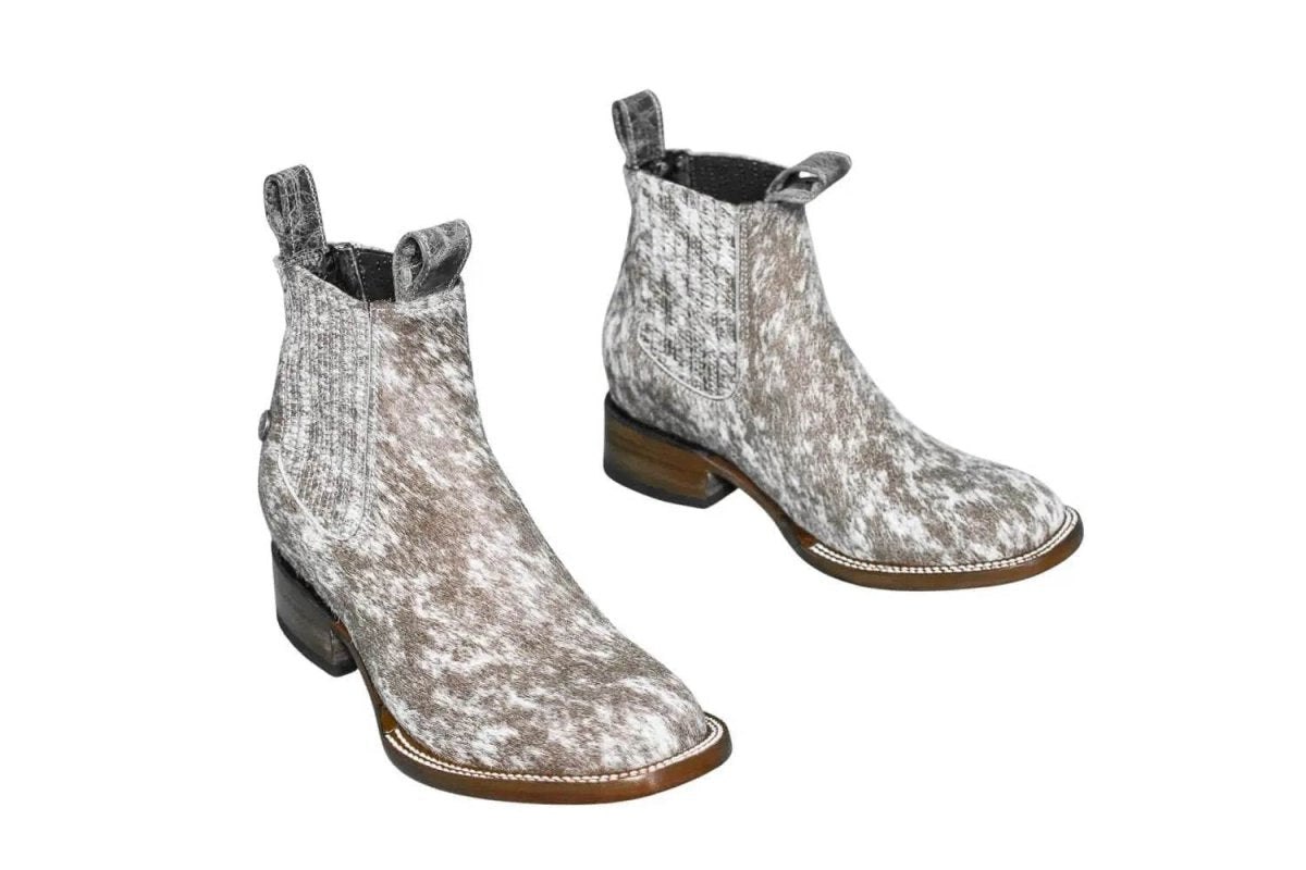 Aurora Cowhide Ankle Boots | Size 7.5 US - Mama Ponchos