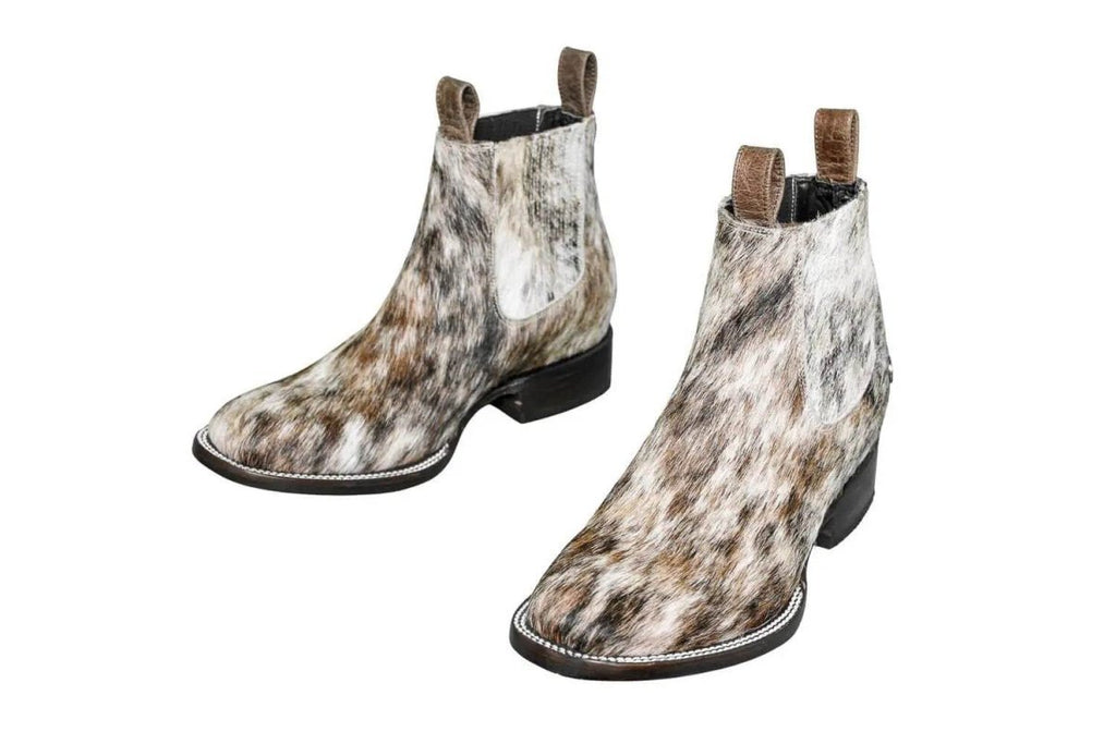 Aurora Cowhide Ankle Boots | Size 7.5 US - Mama Ponchos