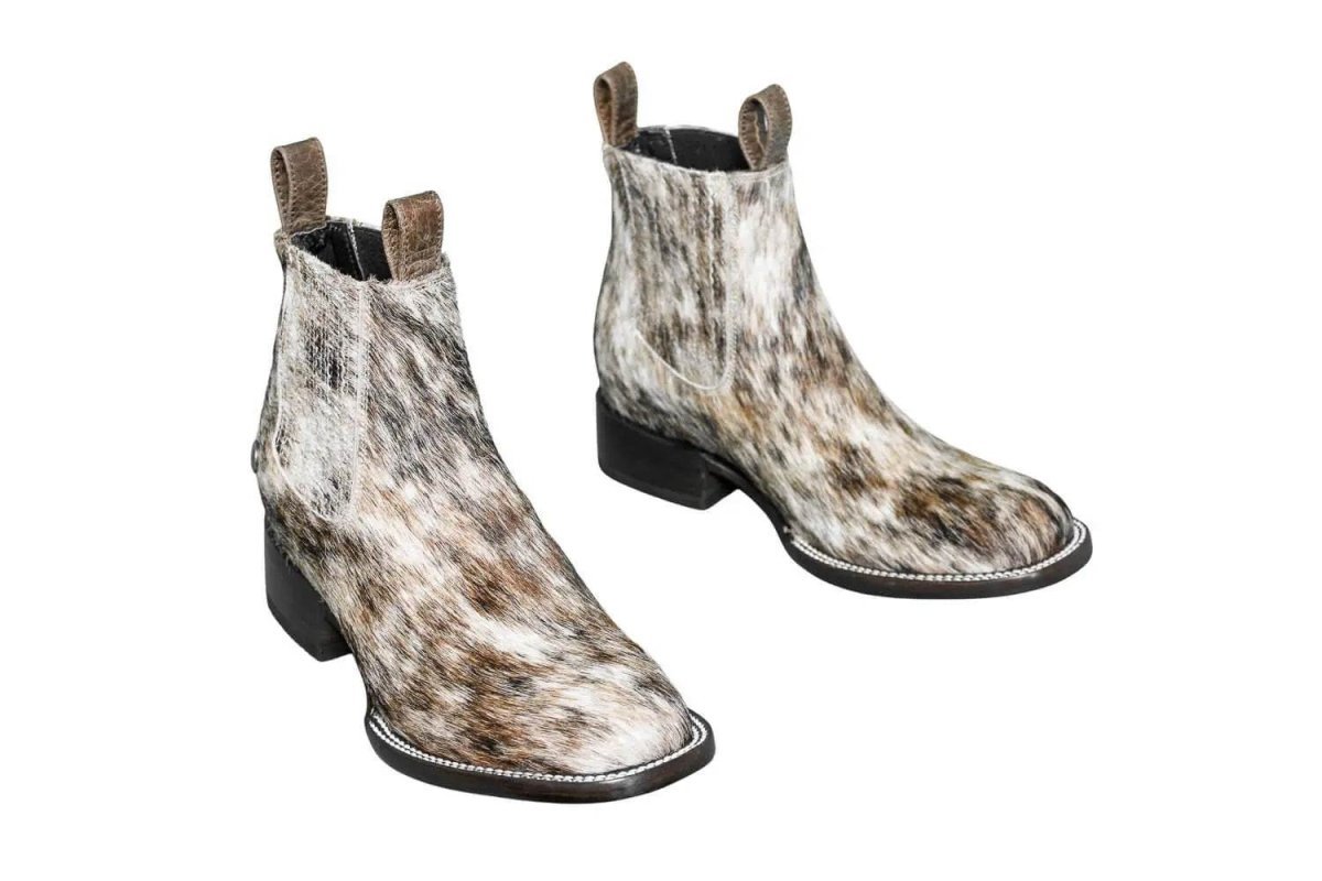 Aurora Cowhide Ankle Boots | Size 7.5 US - Mama Ponchos
