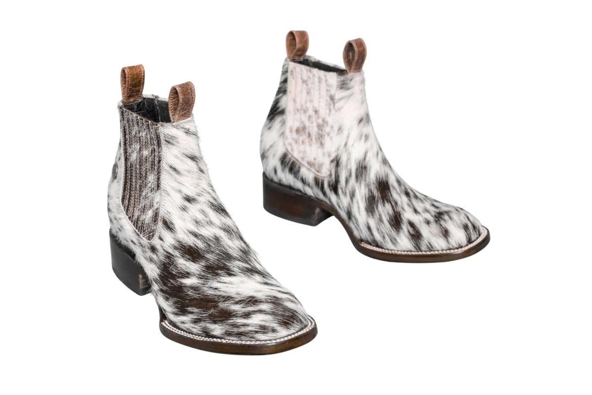 Aurora Cowhide Ankle Boots | Size 8 US - Mama Ponchos