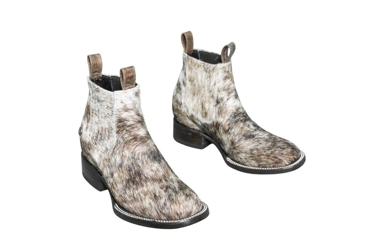 Aurora Cowhide Ankle Boots | Size 8 US - Mama Ponchos