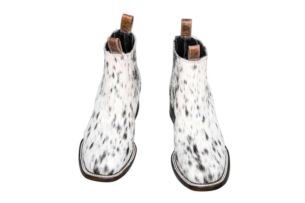Aurora Cowhide Ankle Boots | Size 8.5 US - Mama Ponchos