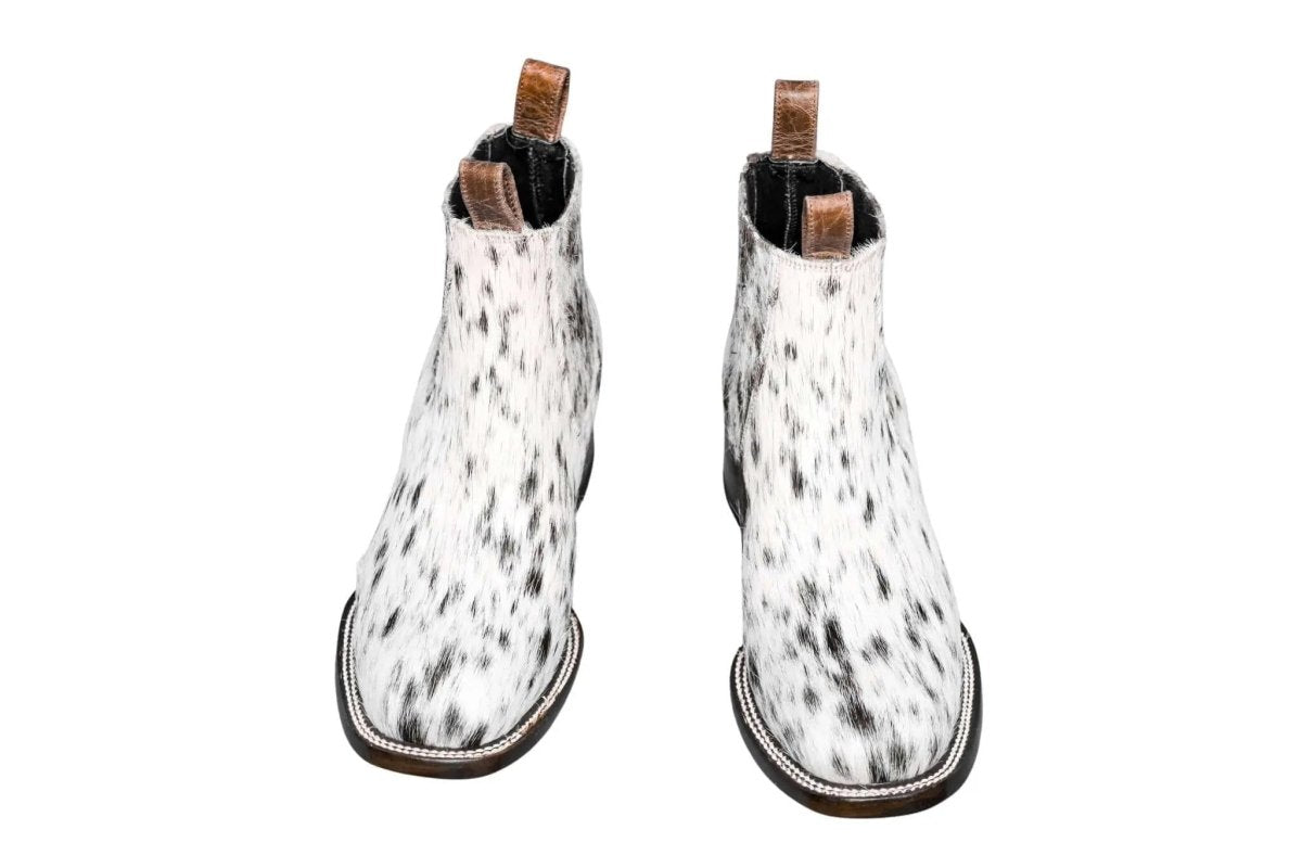 Aurora Cowhide Ankle Boots | Size 8.5 US - Mama Ponchos