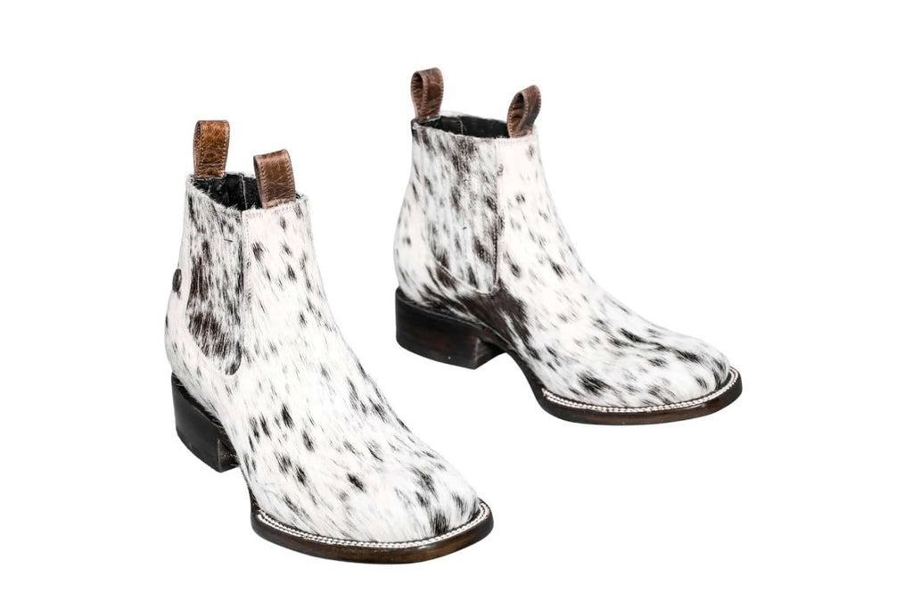 Aurora Cowhide Ankle Boots | Size 8.5 US - Mama Ponchos