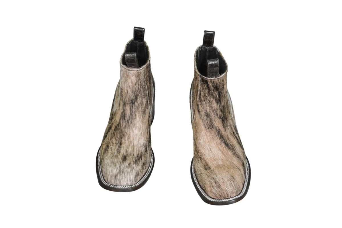 Aurora Cowhide Ankle Boots | Size 9 US - Mama Ponchos