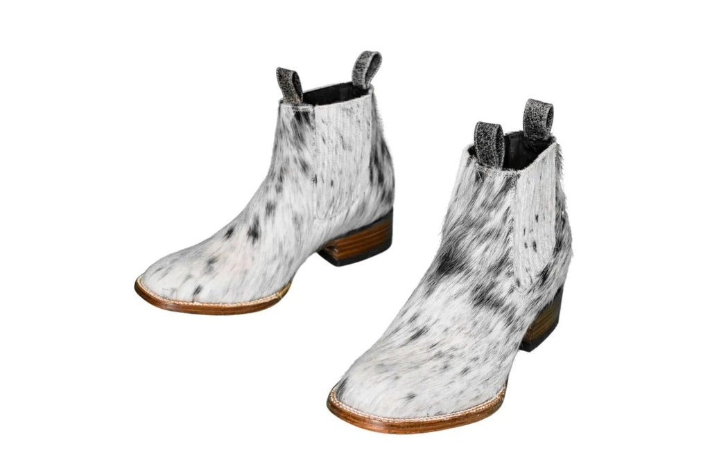 Aurora Cowhide Ankle Boots | Size 9 US - Mama Ponchos