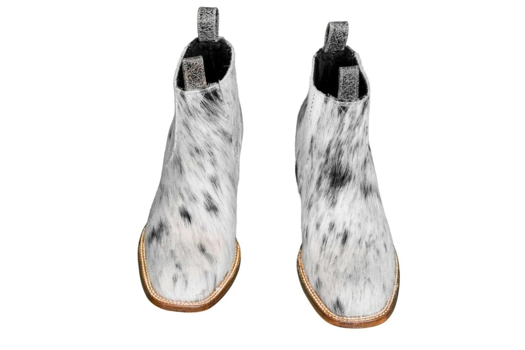 Aurora Cowhide Ankle Boots | Size 9 US - Mama Ponchos