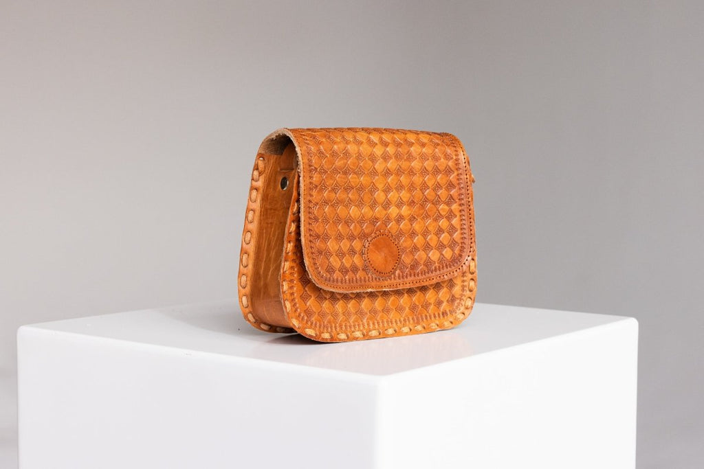 Cairo - Hand - Tooled Leather Crossbody Bag - Mama Ponchos