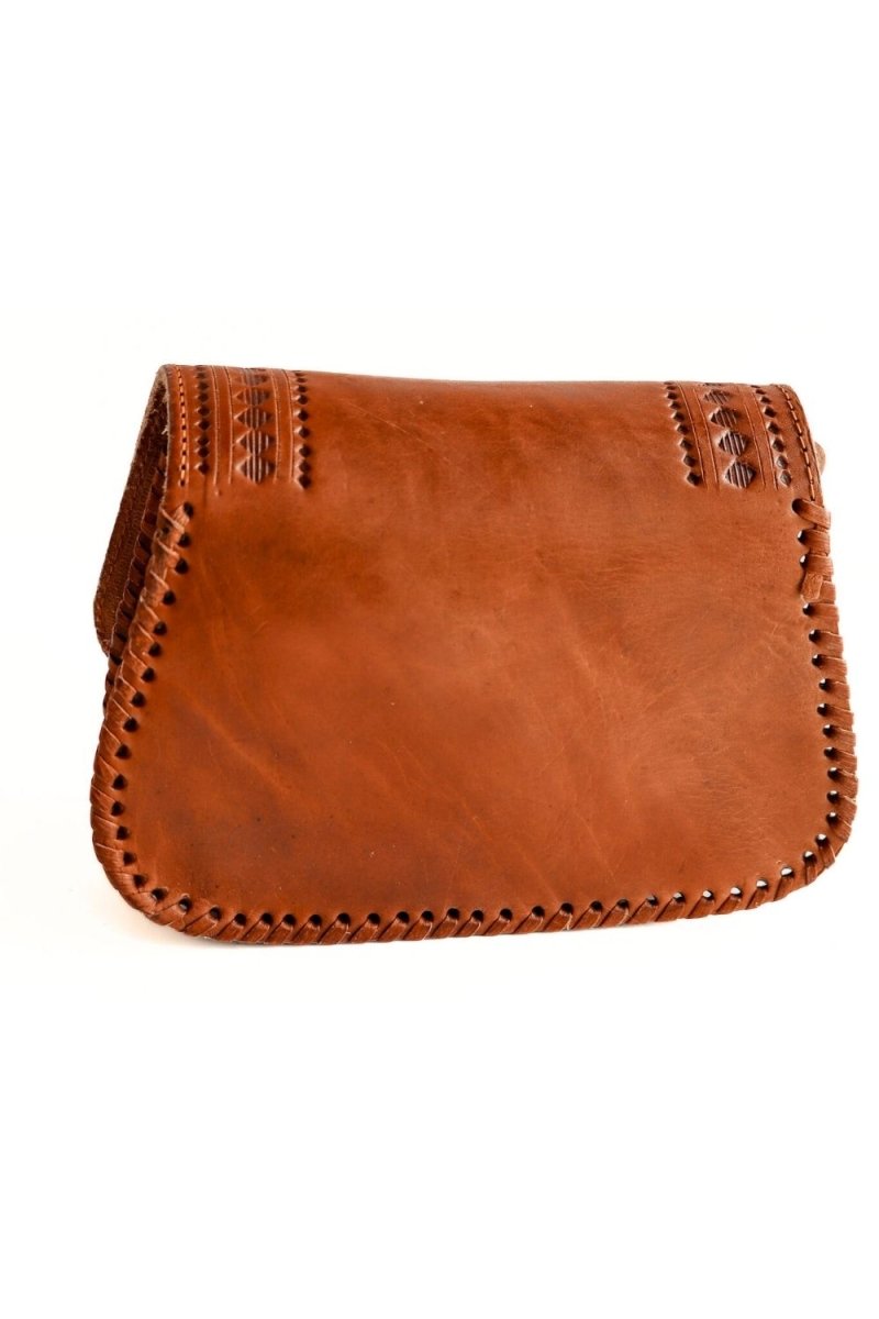 Cairo - Hand - Tooled Leather Crossbody Bag - Mama Ponchos LLC
