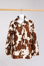Cow Print Western Shacket - Handmade - Mama Ponchos