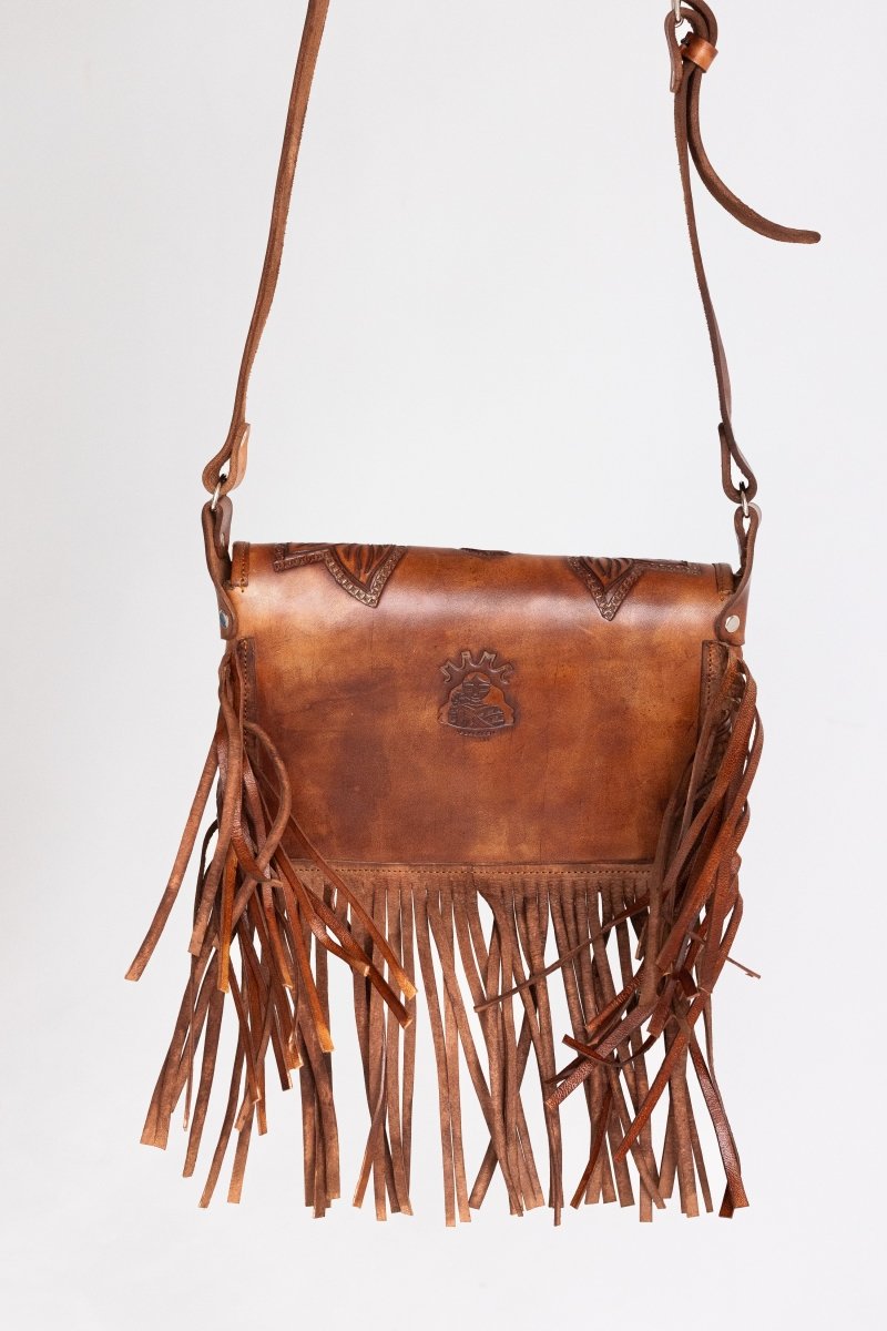 Dakota Fringes - Leather & Cowhide Crossbody - Mama Ponchos