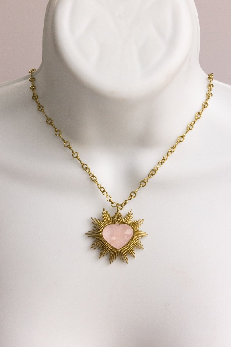 Jesus Sacred Heart – Handmade Necklace - Mama Ponchos