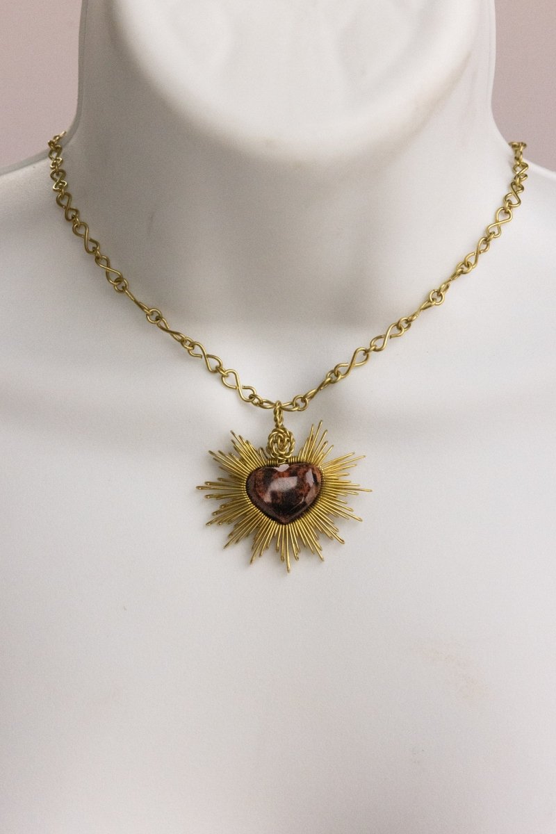 Jesus Sacred Heart – Handmade Necklace - Mama Ponchos