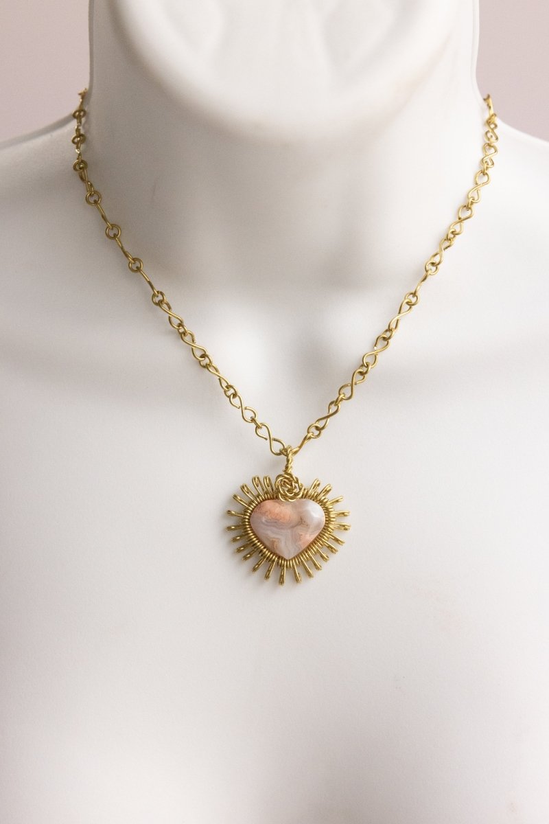 Mary Immaculate Heart – Handmade Necklace - Mama Ponchos