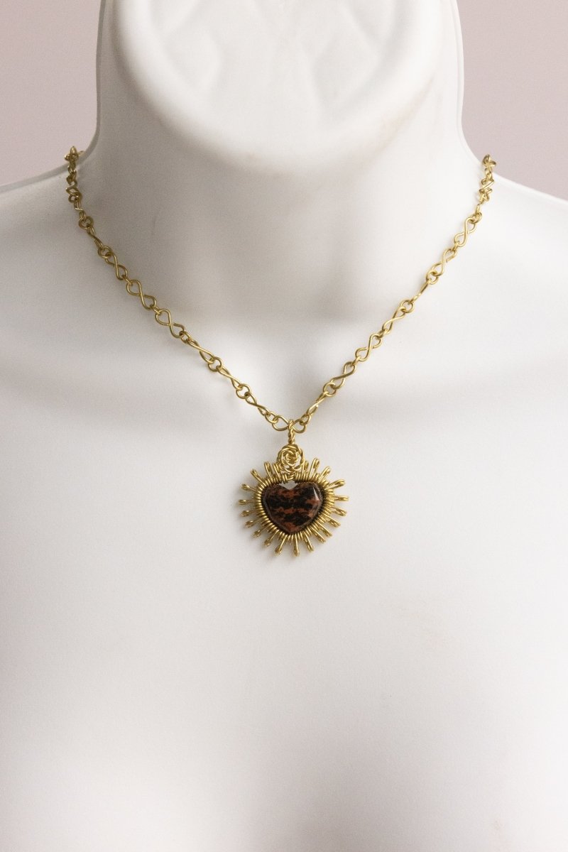 Mary Immaculate Heart – Handmade Necklace - Mama Ponchos