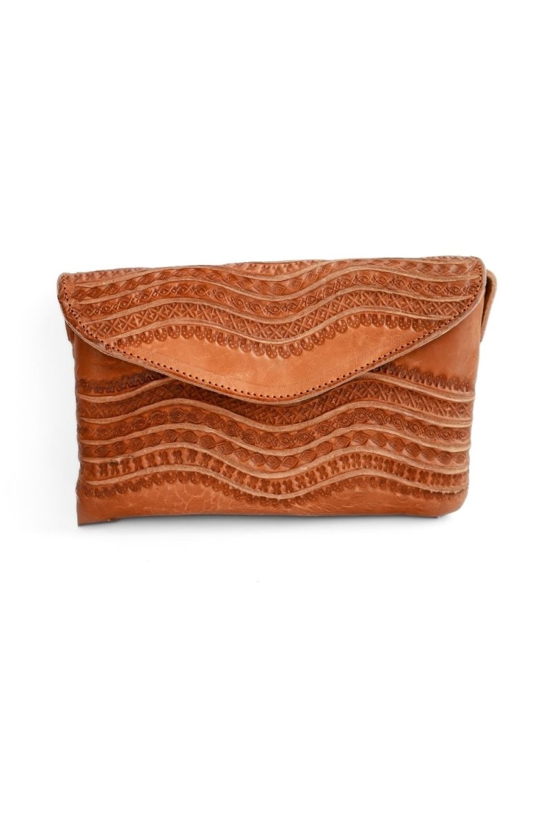 Mosul - Hand - Tooled Leather Crossbody Bag - Mama Ponchos LLC