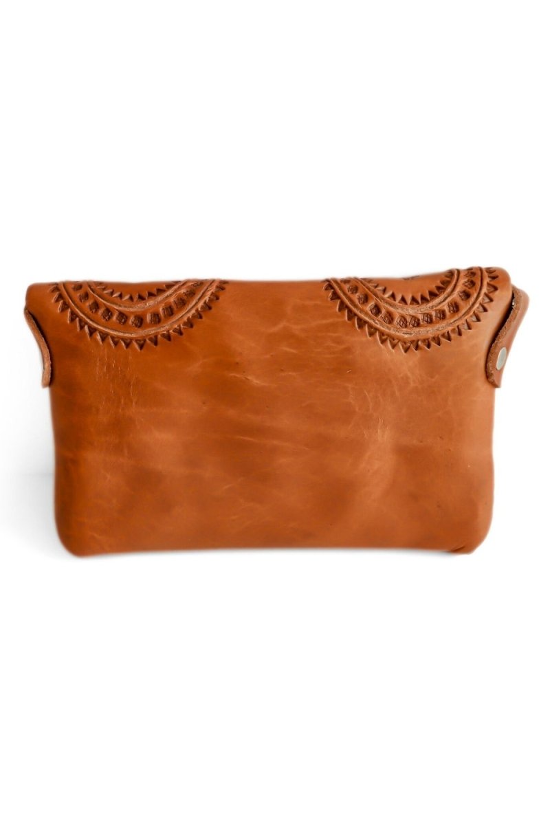Mosul - Hand - Tooled Leather Crossbody Bag - Mama Ponchos LLC