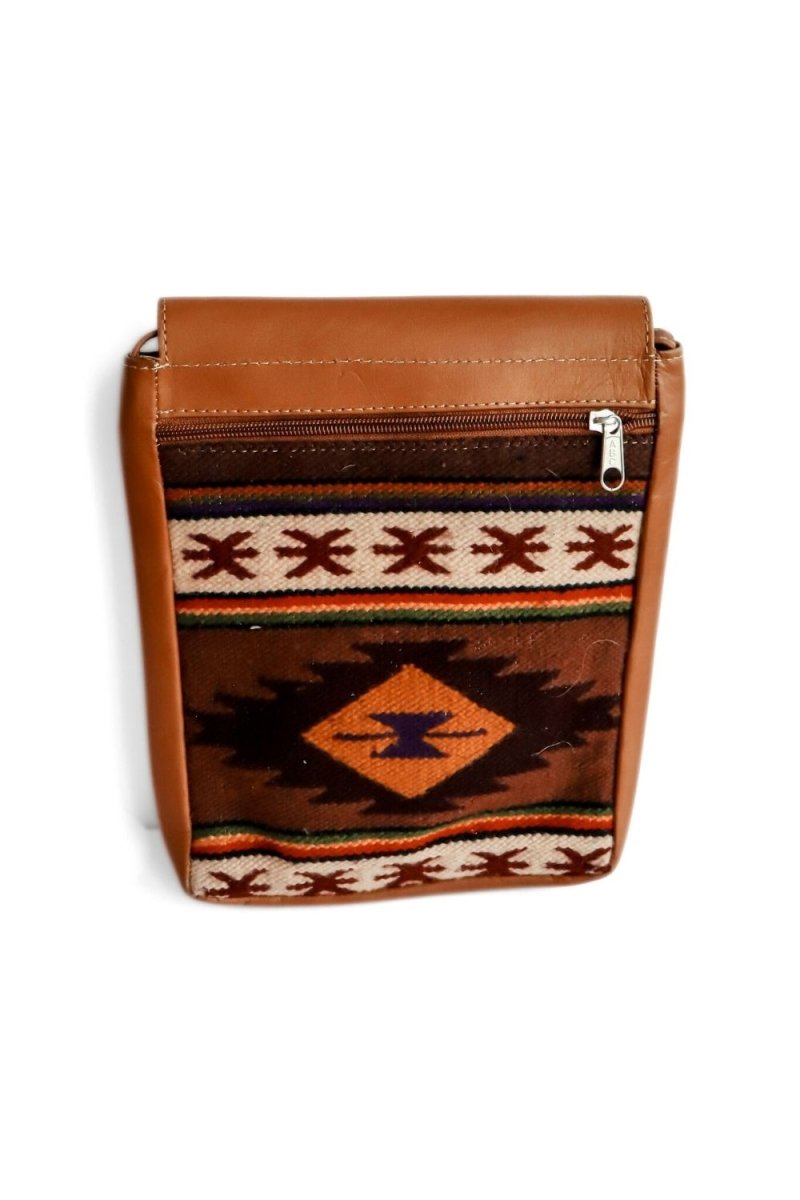 Native - Leather & Textile Crossbody Bag - Mama Ponchos LLC