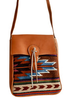 Native - Leather & Textile Crossbody Bag - Mama Ponchos LLC