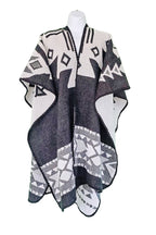 Shawl Hourani Long – Handmade Reversible Poncho for Men and Women - Mama Poncho LLC