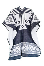 Shawl Hourani Long – Handmade Reversible Poncho for Men and Women - Mama Poncho LLC