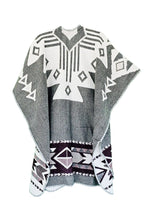 Shawl Hourani Long – Handmade Reversible Poncho for Men and Women - Mama Poncho LLC