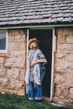 Shawl Salar – Pastel Reversible Handmade Unisex Poncho - Mama Poncho LLC