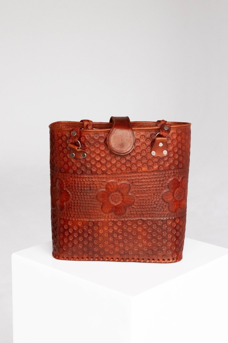 Spearfish - Hand - Carved Leather Bag - Mama Ponchos