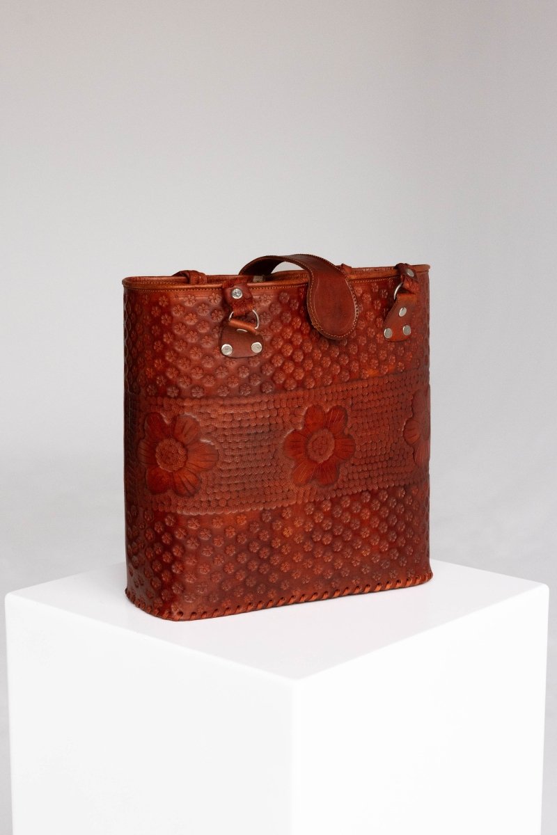 Spearfish Hand-Tooled Leather Bag | Mama Ponchos